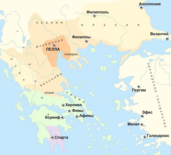 Тесты по истории, древняя Греция карта